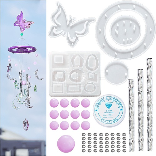 DIY Butterfly Wind Chime Making Kits DIY-P028-18-1