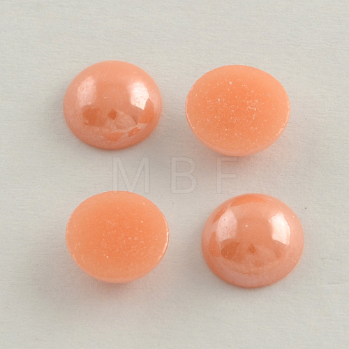 Pearlized Plated Opaque Glass Cabochons PORC-S801-4mm-04-1