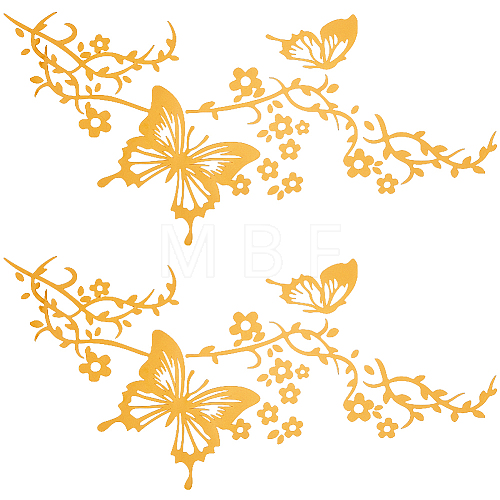 Butterfly PET Adhesive Waterproof Stickers Self-Adhesive Stickers DIY-WH20001-22A-1