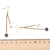 Star Natural Larvikite & White Jade Earrings for Women EJEW-JE07131-4