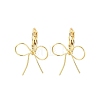 Bowknot Brass Leverback Earrings EJEW-A150-04C-G-4