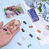 60Pcs Baking Paint Transparent Glass Beads DGLA-SC0001-11-3