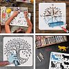 Large Plastic Reusable Drawing Painting Stencils Templates DIY-WH0172-818-4