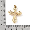 Brass Micro Pave Clear Cubic Zirconia Pendants CU-CBA9883-05G-G-3