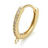 Rack Plating Brass Micro Pave Cubic Zirconia Hoop Earrings Findings KK-K392-33G-1