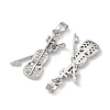 Brass Micro Pave Clear Cubic Zirconia Pendants CU-L277-09P-2