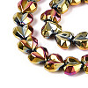Electroplate Transparent Glass Beads Strands EGLA-B012-AB15-3