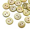 Wavy Edge Spray Painted Natural White Shell Buttons SH-CBA1576-01B-1