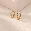 304 Stainless Steel Hammered Heart Hoop Earrrings X-EJEW-U065-02A-G-1