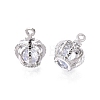 Alloy Cubic Zirconia Charms ZIRC-T003-17P-1