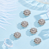 6Pcs Alloy Rhinestone Cufflinks BUTT-ME0001-33-5