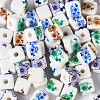 Fashewelry 72Pcs 4 Color Handmade Porcelain Ceramic Beads Strands PORC-FW0001-01-11