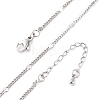 Brass Curb Chains Necklaces for Women NJEW-D302-09P-2