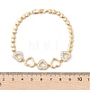 Brass Micro Pave Cubic Zirconia Link Chain Bracelets KK-R217-47G-5