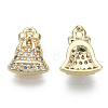 Brass Micro Pave Clear Cubic Zirconia Charms KK-S348-519-NF-2