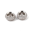 925 Sterling Silver Micro Pave Clear Cubic Zirconia Spacer Beads SE-CBAF1B2-01P-1
