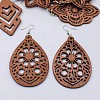 Alloy Wood Dangle Earrings FS-WG0BF85-05-1