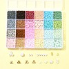 DIY Glass Seed & CCB Plastic & Imitation Pearl Beads Jewelry Making Findings Kits DIY-FS0008-15-7