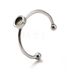 304 Stainless Steel Cuff Ring Findings X-STAS-E044-04P-3