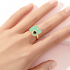 Alloy Enamel Rotatable Cuff Open Rings FS-WGEC271-31-1