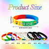 20Pcs 8 Style Rainbow Color Pride Silicone Heart Cord Bracelets Set for Men Women BJEW-TA0001-06-10