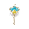 Glass Seed Beaded Tulip Pendants PALLOY-MZ01214-02-1