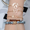 5Pcs 5 Styles Iron Alloy Link Bracelets Set for Women  JJ5494-6-1