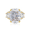 Brass Micro Pave Cubic Zirconia Finger Rings FS-WGEECB6-01-1