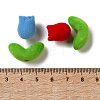 Flocking Opaque Acrylic Beads OACR-P038-01A-M-3