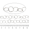 Rack Plating Brass Hexagon Link Chains CHC-N009-03P-3