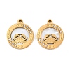 Ocean Theme 304 Stainless Steel & Natural Shell & Rhinestone Pendants SH-CBA72D5-01D-G-1