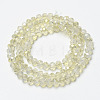 Electroplate Transparent Glass Beads Strands EGLA-A034-T4mm-H21-3