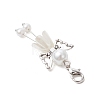 7Pcs 7 Styles Pearlized Glass Pearl Pendant Decorations GL-CJC078-4