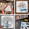 3Pcs 3 Styles PET Hollow Out Drawing Painting Stencils DIY-WH0394-0050-4