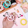 12Pcs 12 Colors Ring Silicone Beads SIL-BM0001-11-3