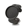 Spiral 304 Stainless Steel Cuff Ring Components STAS-P454-02D-B-1