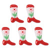5Pcs Boot Baking Paint Glass Enamel  Beads LAMP-TADJ0001-08F-1