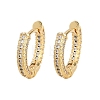 Brass Micro Pave Clear Cubic Zirconia Hoop Earrings EJEW-L275-06G-4
