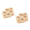 Brass Laser Cut Clover Connector Charms KK-U028-07G-2