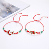 Christmas Alloy Enamel Pendant Link Bracelets FS-WG9F6E2-01-2