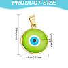 6Pcs 6 Colors Glass Pendants KK-DR0001-11-2