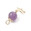 3Pcs 3 Styles Natural Amethyst Pendants PALLOY-JF04756-01-5