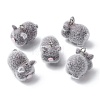Animal Flocking Resin Pendants LS-RESI-A049-03F-1