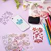 16 Sheets 16 Colors Self Adhesive Mobile Phone Stickers AJEW-TA0001-18-6