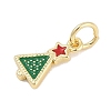 Brass Enamel Charms KK-Q028-43G-2