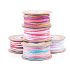 5 Rolls 5 Colors Segment Dyed Macrame Cotton Cord OCOR-TA0004-05A-1