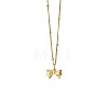 Bowknot Brass Pendant Necklaces for Women WG5C793-03-3