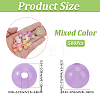 500Pcs Luminous Transparent Acrylic Beads LACR-PA0001-03-2