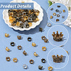 120Pcs 4 Colors Alloy Rhinestone Settings FIND-PA0001-55-6