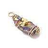 5Pcs 5 Styles Electroplated Natural Quartz Crystal Copper Wire Wrapped Pendants PALLOY-JF03433-4